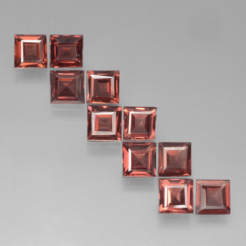 3,65 ct natürliche roter Pyrop-Edelsteine, Quadrat, VS