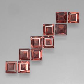 3,65 ct natürliche roter Pyrop-Edelsteine, Quadrat, VS