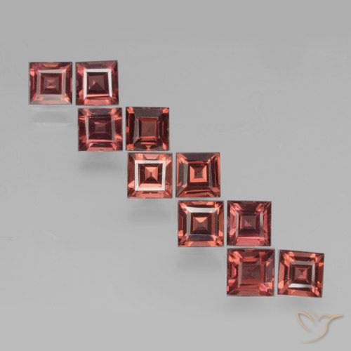4.03ctw Natürlicher Scharlachrot Pyrop-Granat, Quadrat, VS