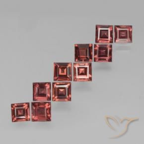 4.03 ct natürliche Scharlachrot Pyrop-Granat-Edelsteine, Quadrat, VS