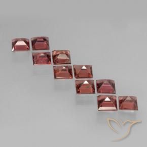 4.03 ct natürliche Scharlachrot Pyrop-Granat-Edelsteine, Quadrat, VS