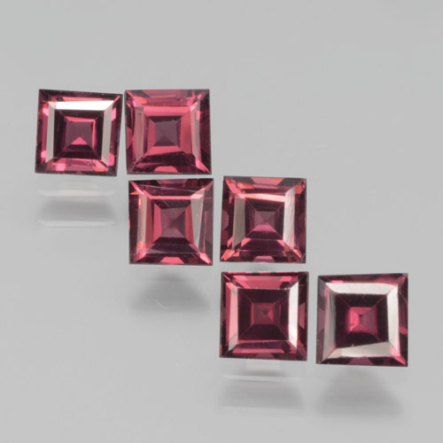 2.41 ct natürliche Lila Rot Pyrop-Granat-Edelsteine, Quadrat, VS