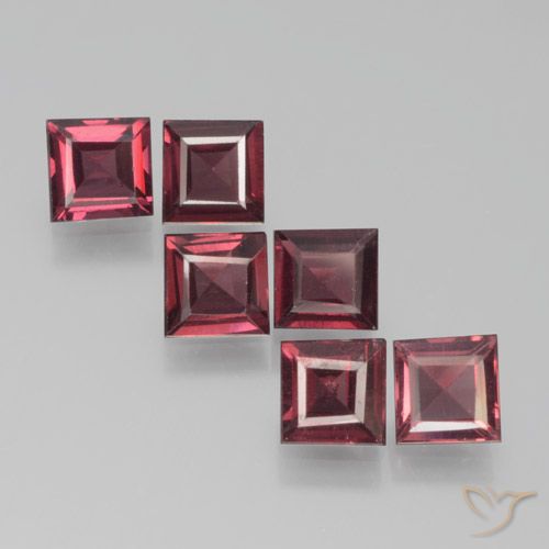 2.26ctw Natürlicher Himbeerrot Pyrop-Granat, Quadrat, VS