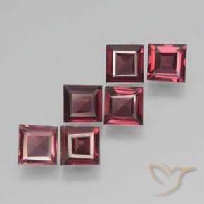 2.26 ct natürliche Himbeerrot Pyrop-Granat-Edelsteine, Quadrat, VS