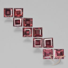 4.48 ct natürliche dunkelrot Pyrop-Granat-Edelsteine, Quadrat, VS