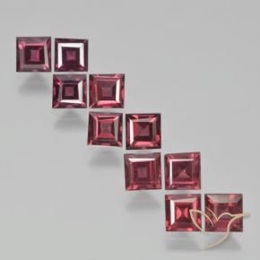 4.49 ct natürliche Scharlachrot Pyrop-Granat-Edelsteine, Quadrat, VS