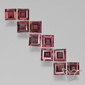 3.64 ct natürliche Scharlachrot Pyrop-Granat-Edelsteine, Quadrat, VS