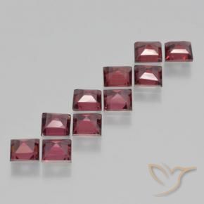 3.64 ct natürliche Scharlachrot Pyrop-Granat-Edelsteine, Quadrat, VS