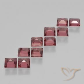 4.18 ct natürliche Himbeerrot Pyrop-Granat-Edelsteine, Quadrat, VS
