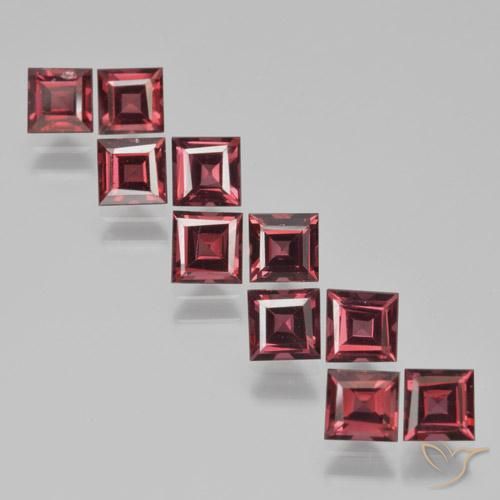 4.57 ct natürliche dunkelrot Pyrop-Granat-Edelsteine, Quadrat, VS