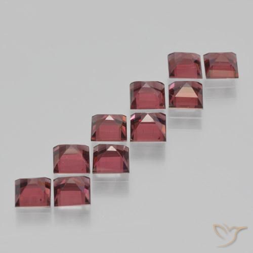 4.57 ct natürliche dunkelrot Pyrop-Granat-Edelsteine, Quadrat, VS