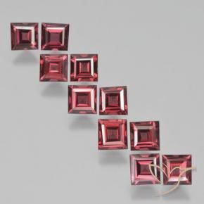 4.40 ct natürliche Rosaig-rot Pyrop-Granat-Edelsteine, Quadrat, VS
