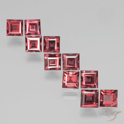 3.82ctw Natürlicher Scharlachrot Pyrop-Granat, Quadrat, VS