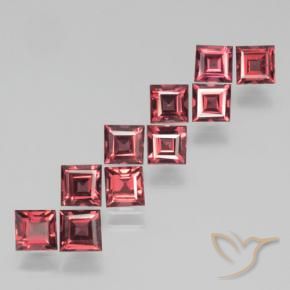 3.82 ct natürliche Scharlachrot Pyrop-Granat-Edelsteine, Quadrat, VS