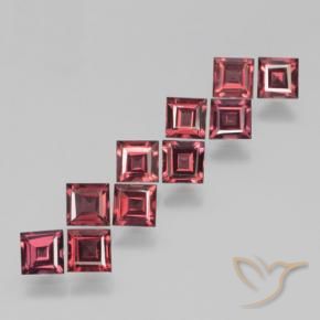 4.42 ct natürliche Scharlachrot Pyrop-Granat-Edelsteine, Quadrat, VS