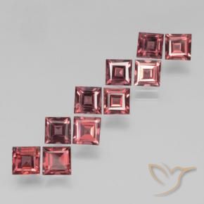 4.34 ct natürliche dunkelrot Pyrop-Granat-Edelsteine, Quadrat, VS