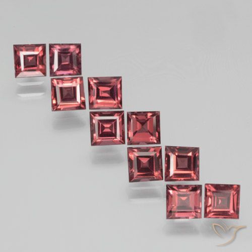 4.30ctw Natürlicher Scharlachrot Pyrop-Granat, Quadrat, VS