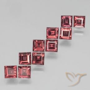 4.30 ct natürliche Scharlachrot Pyrop-Granat-Edelsteine, Quadrat, VS