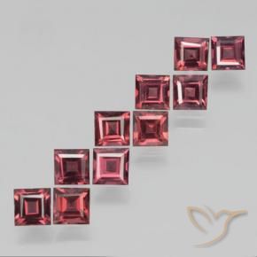 4.40 ct natürliche Purpurrot Pyrop-Granat-Edelsteine, Quadrat, VS