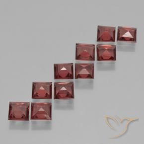 3.52 ct natürliche tiefrot Pyrop-Granat-Edelsteine, Quadrat, VS