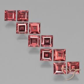 4.26 ct natürliche Purpurrot Pyrop-Granat-Edelsteine, Quadrat, VS