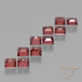 4.26 ct natürliche Purpurrot Pyrop-Granat-Edelsteine, Quadrat, VS