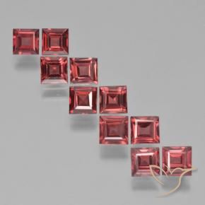 3.97 ct natürliche dunkelrot Pyrop-Granat-Edelsteine, Quadrat, VS
