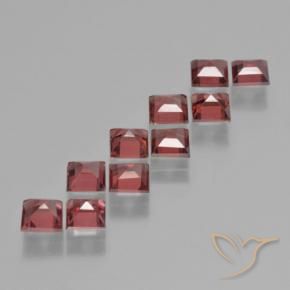 3.97 ct natürliche dunkelrot Pyrop-Granat-Edelsteine, Quadrat, VS