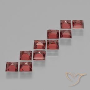 4.27 ct natürliche Helles Scharlachrot Pyrop-Granat-Edelsteine, Quadrat, VS