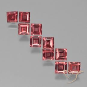 4.03 ct natürliche Scharlachrot Pyrop-Granat-Edelsteine, Quadrat, VS