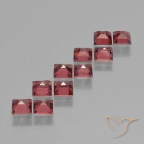 4.03 ct natürliche Scharlachrot Pyrop-Granat-Edelsteine, Quadrat, VS