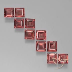 3.36 ct natürliche Hellrot Pyrop-Granat-Edelsteine, Quadrat, VS