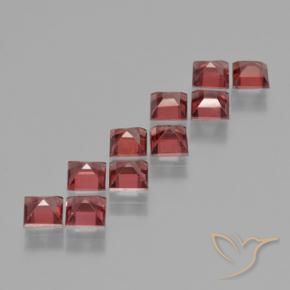 4.28 ct natürliche Helles Scharlachrot Pyrop-Granat-Edelsteine, Quadrat, VS