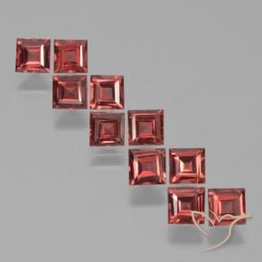 4.51 ct natürliche Mittelrot Pyrop-Granat-Edelsteine, Quadrat, VS