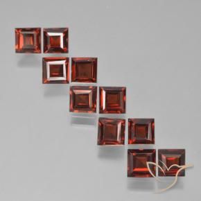 4.23 ct natürliche Mittelrot Pyrop-Granat-Edelsteine, Quadrat, VS