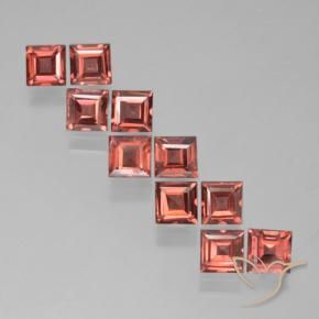 4.12 ct natürliche Ziegelrot Pyrop-Granat-Edelsteine, Quadrat, VS
