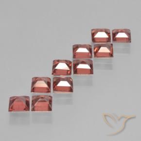 4.12 ct natürliche Ziegelrot Pyrop-Granat-Edelsteine, Quadrat, VS