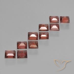 3.33 ct natürliche dunkelrot Pyrop-Granat-Edelsteine, Quadrat, VS