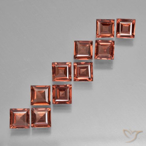 3.76ctw Natürlicher Tiefes Purpurrot Pyrop-Granat, Quadrat, VS