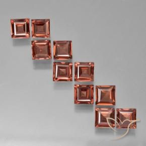 3.76 ct natürliche Tiefes Purpurrot Pyrop-Granat-Edelsteine, Quadrat, VS