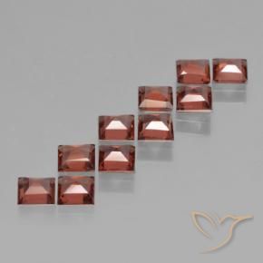 3.76 ct natürliche Tiefes Purpurrot Pyrop-Granat-Edelsteine, Quadrat, VS