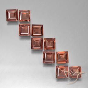3.52 ct natürliche tiefrose-rot Pyrop-Granat-Edelsteine, Quadrat, VS