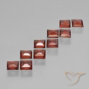 3.52 ct natürliche tiefrose-rot Pyrop-Granat-Edelsteine, Quadrat, VS