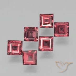 2.55 ct natürliche Mittelrot Pyrop-Granat-Edelsteine, Quadrat, VS
