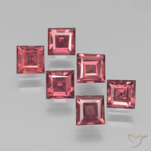 2.65ctw Natürlicher Scharlachrot Pyrop-Granat, Quadrat, VS