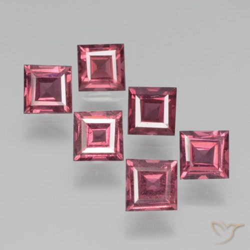 2.64ctw Natürlicher Merlot Rot Pyrop-Granat, Quadrat, VS