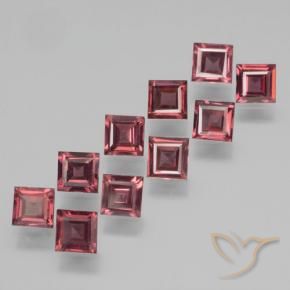 3.35 ct natürliche Mittel-Dunkelrot Pyrop-Granat-Edelsteine, Quadrat, VS