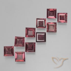 3.51 ct natürliche dunkelrot Pyrop-Granat-Edelsteine, Quadrat, VS