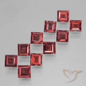 3.98 ct natürliche tiefrot Pyrop-Granat-Edelsteine, Quadrat, VS