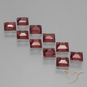 4.11 ct natürliche Mittelrot Pyrop-Granat-Edelsteine, Quadrat, VS